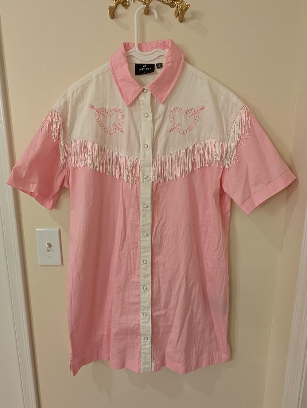 Lazy Oaf | Heart Cowboy Shirt Dress